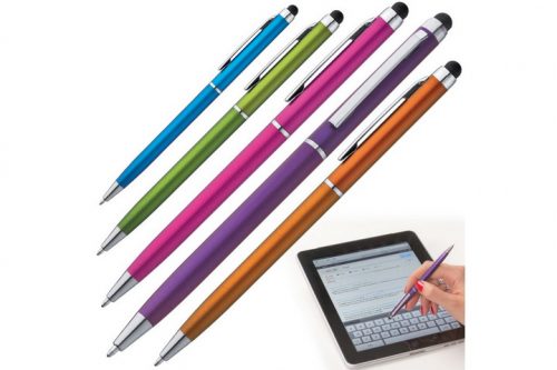 Długopisy plastikowe z końcówką obsługi ekranów dotykowych