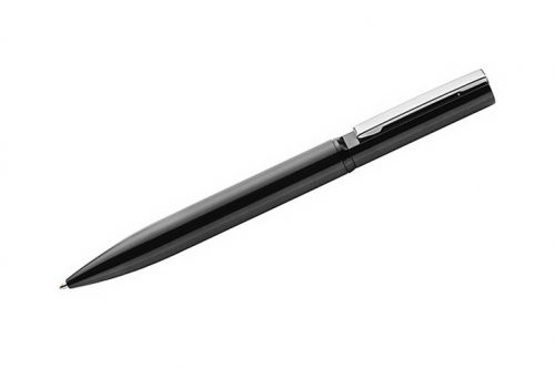 Długopis z grawerem Solid w kolorze czarnym