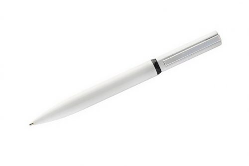Metalowy długopis Solid - kolor: biały