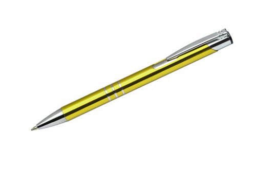 Długopis z grawerem logo Kalipso - żółty