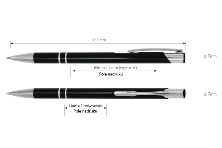 Długopis Cosmo Standard - pole graweru